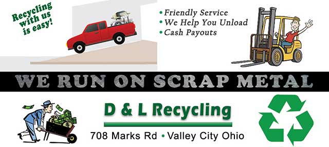 recycling scrap metal at D & L Recycling